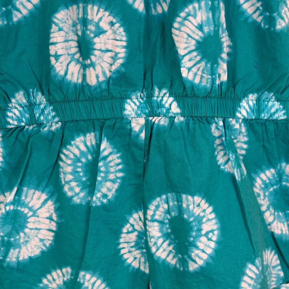 Calypso St Barth/Target Teal Tie Dye Romper Girls 4 / 5 100% Cotton XS